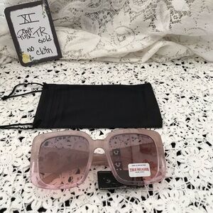 True Religion Pink Square Frame Sunglasses